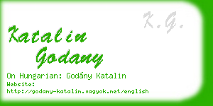 katalin godany business card