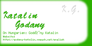 katalin godany business card